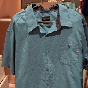 Marmot Blue Casual Button Down Shirt